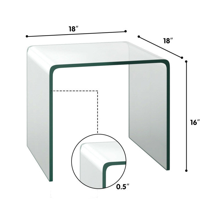 Transparent Waterfall End Table