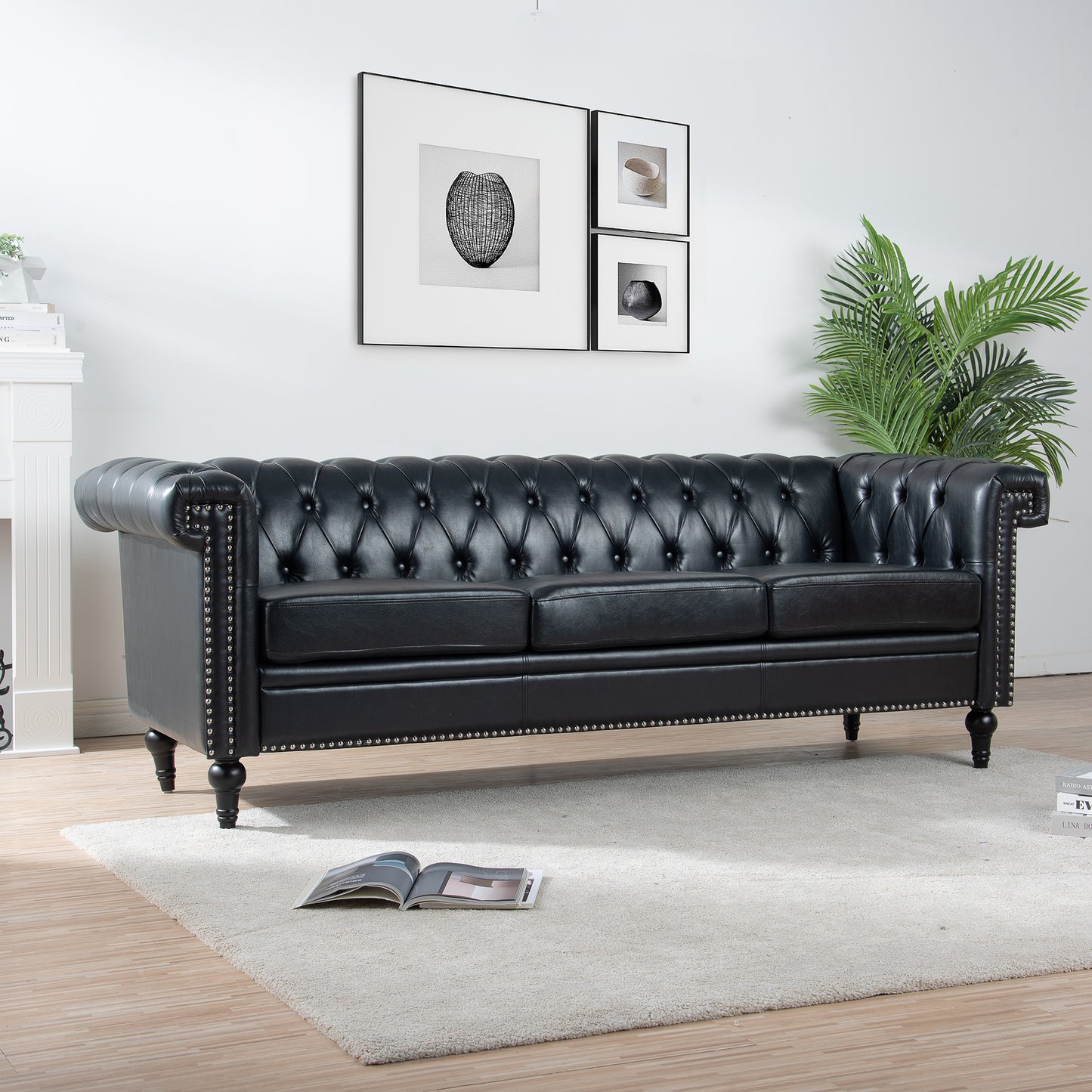 Traditional Square Arm Sofa