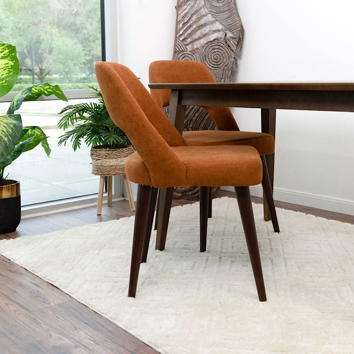 Juliana Mid Century Modern Upholstered Dining Chair (set Of 2)