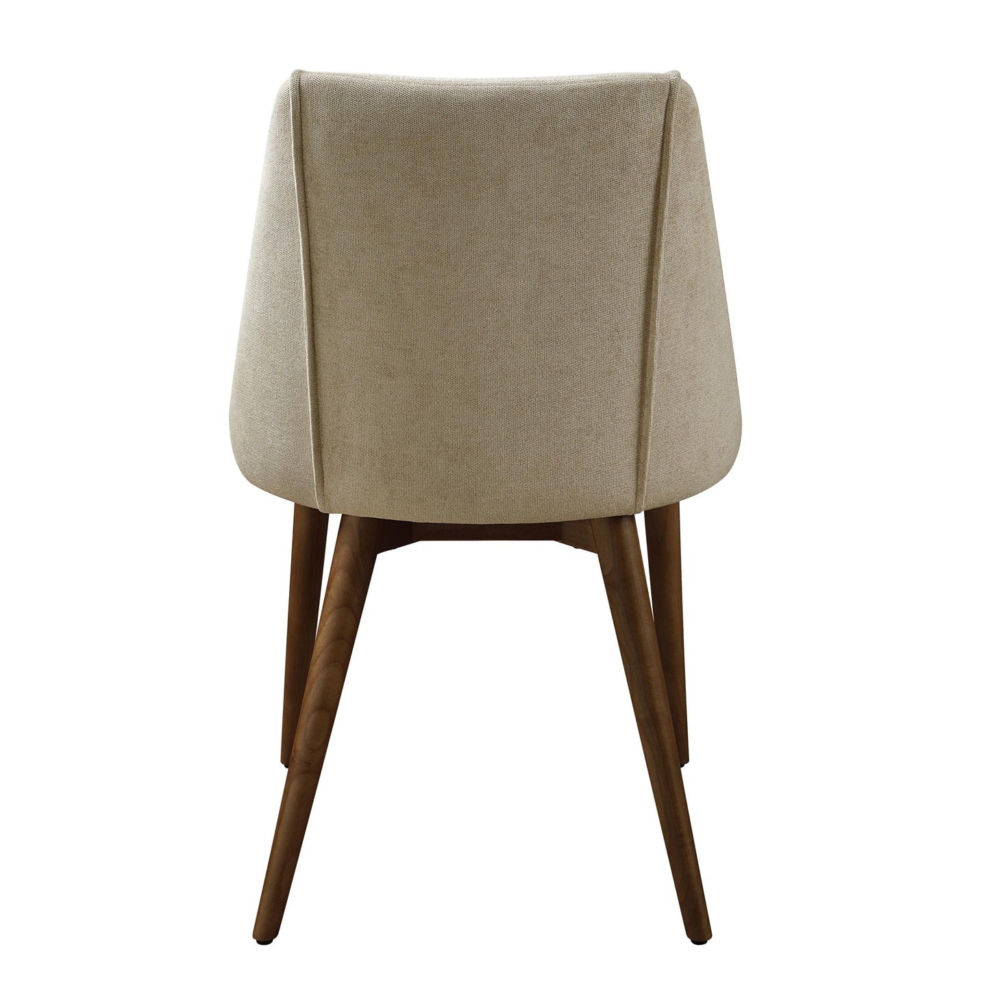 Acme Willene Side Chair Beige Fabric & Walnut - Set of 2