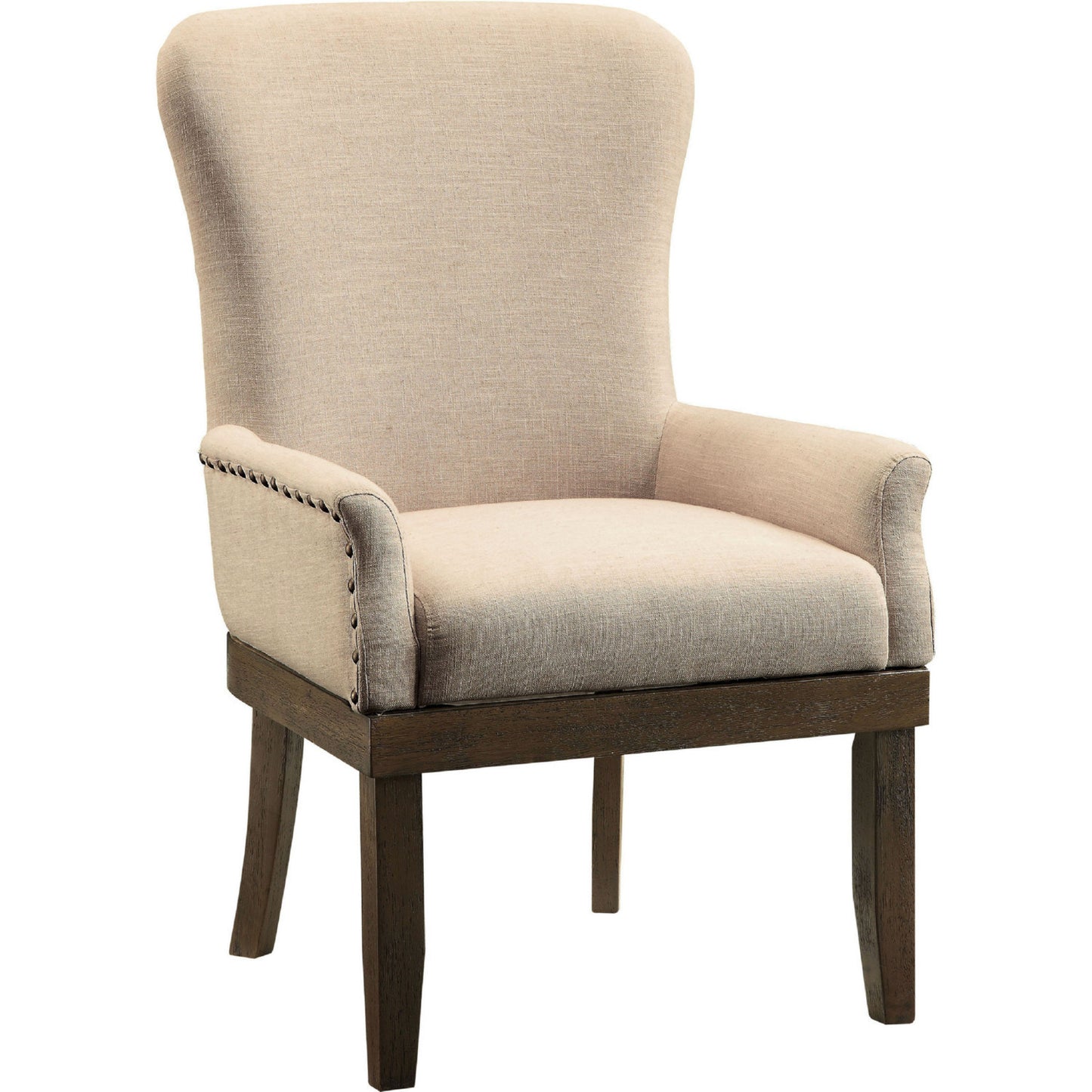 Acme Landon Arm Chair In Linen