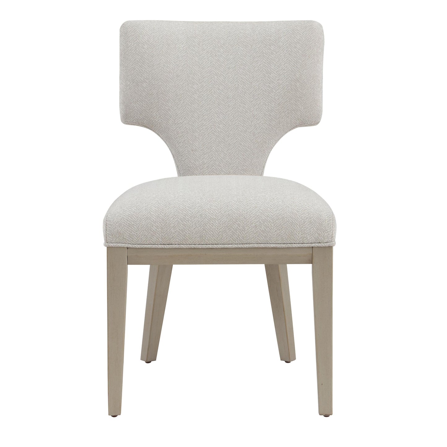 Ivory And Champagne Side Chair With Padded Seat (set Of 2)