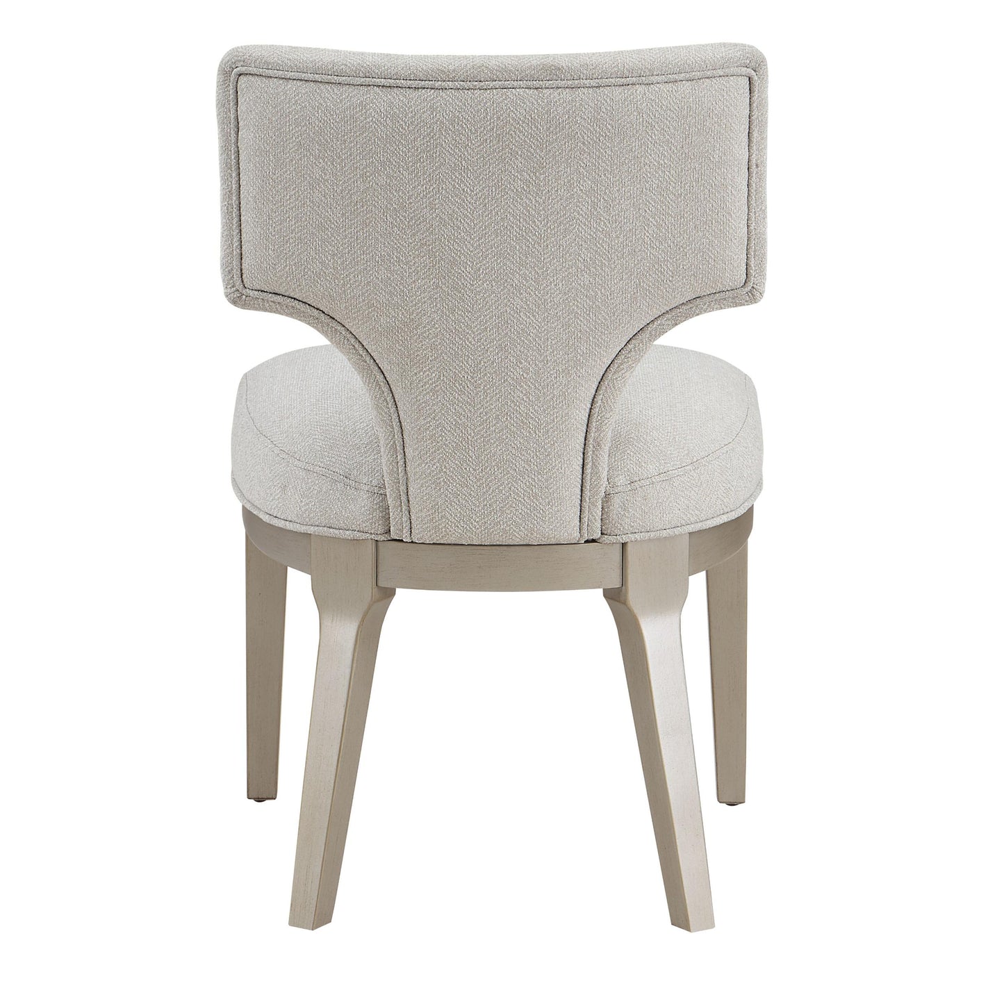 Ivory And Champagne Side Chair With Padded Seat (set Of 2)