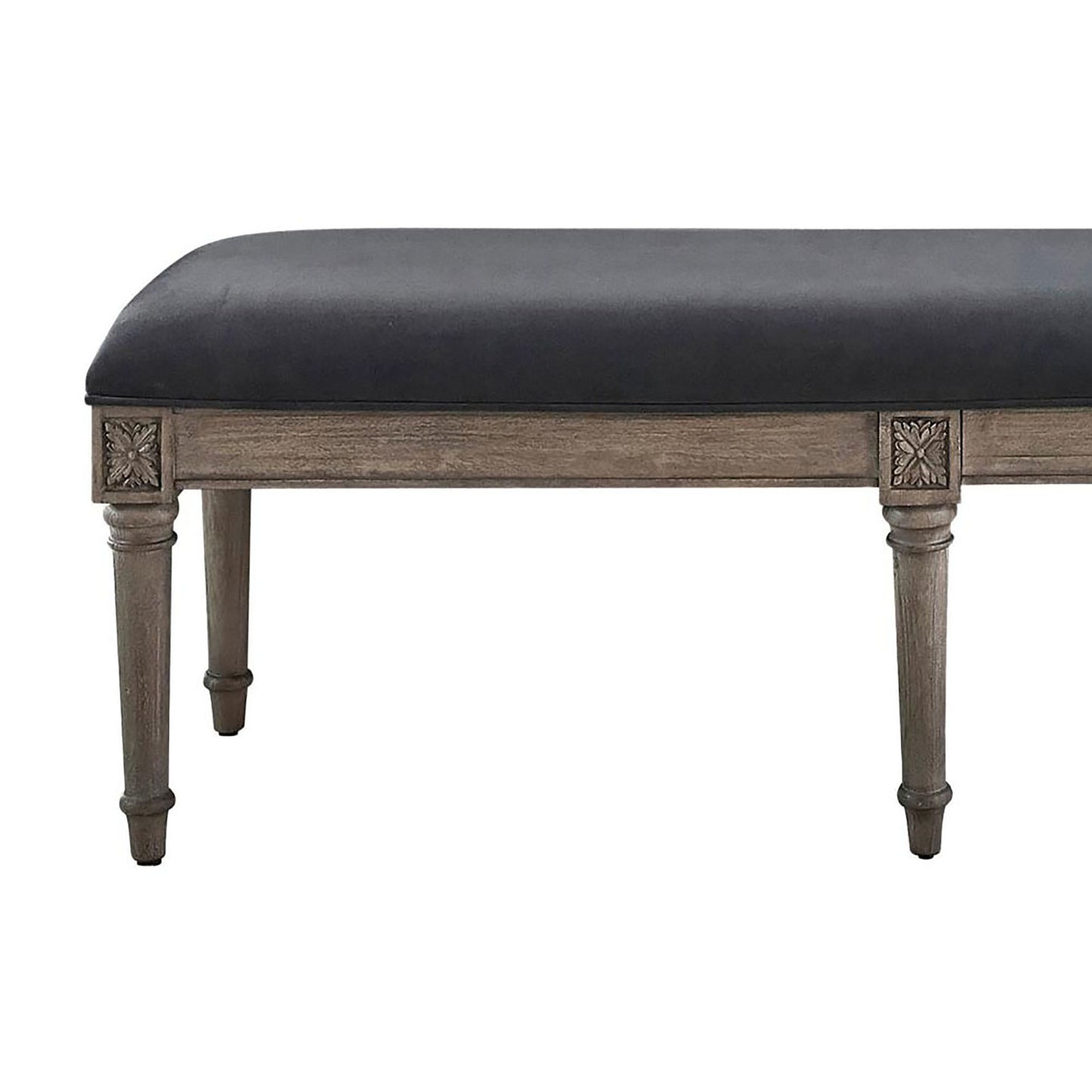 Charcoal Grey Upholstered Bench