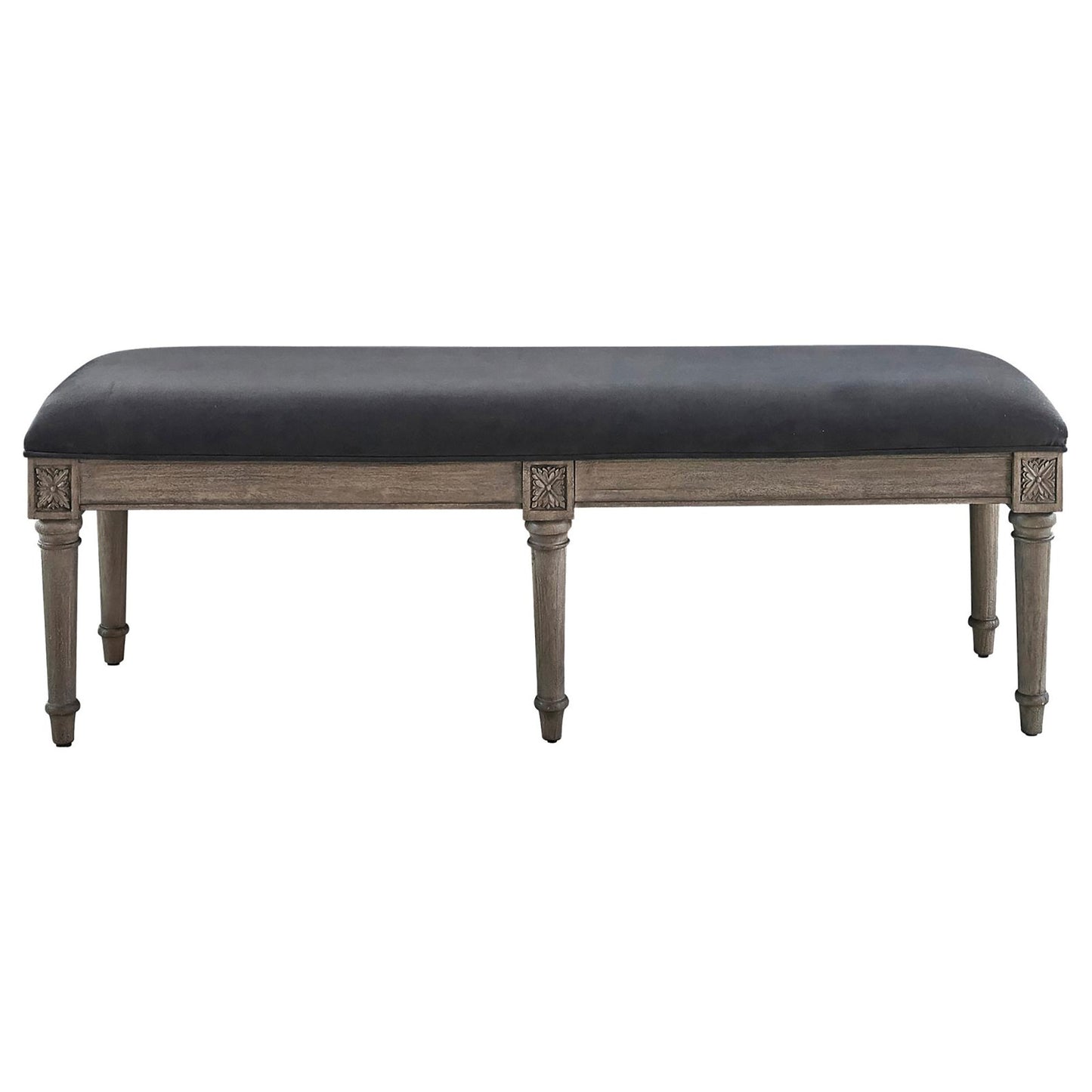 Charcoal Grey Upholstered Bench