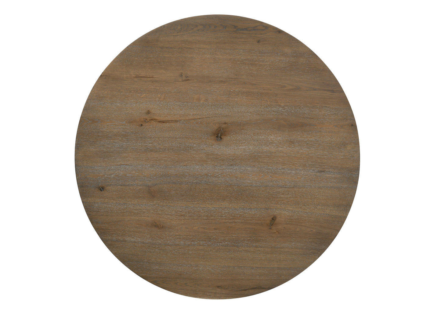 47" Wide Contemporary Round Dining Table With Wheat Colored Base