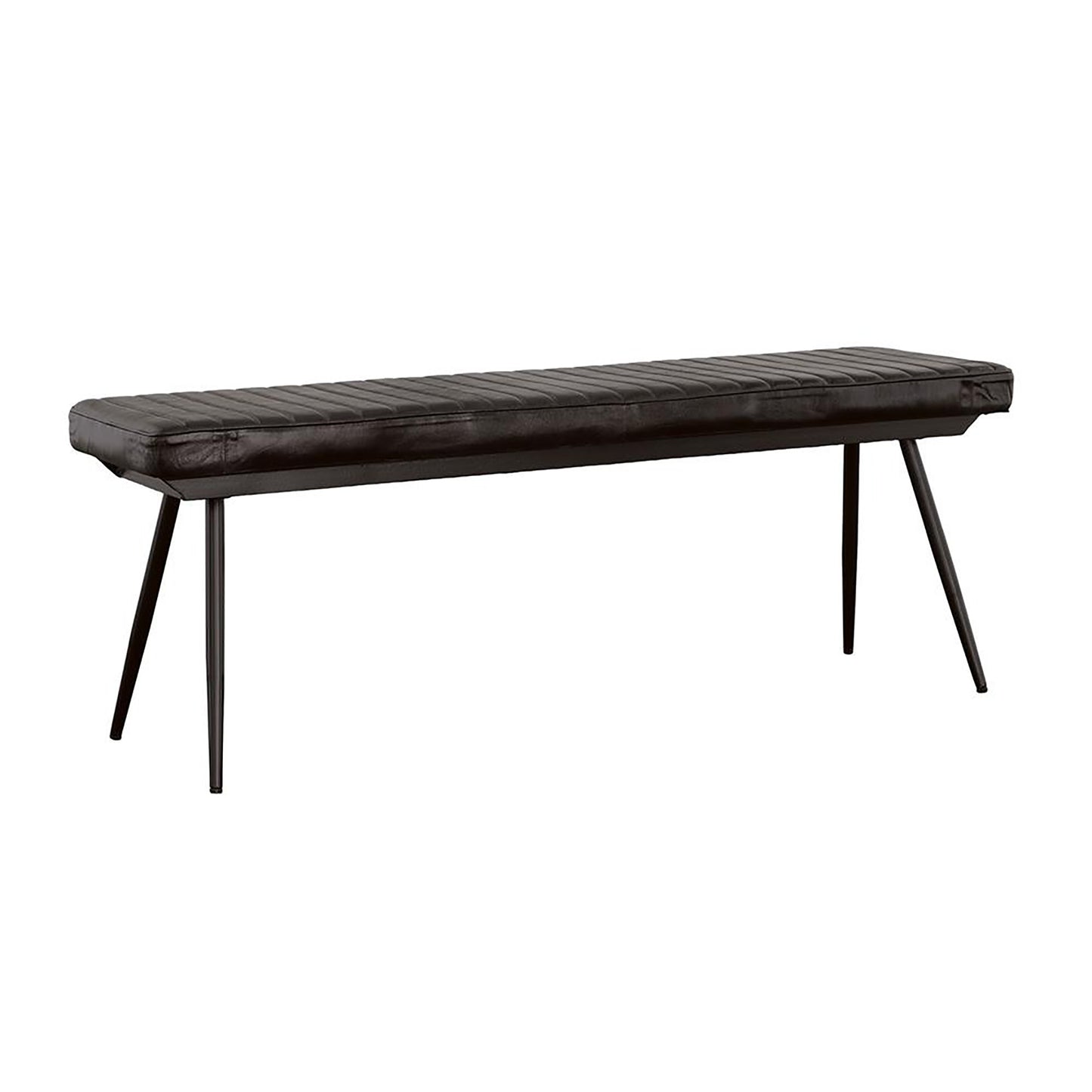 Black Tufted Cushion Side Bench
