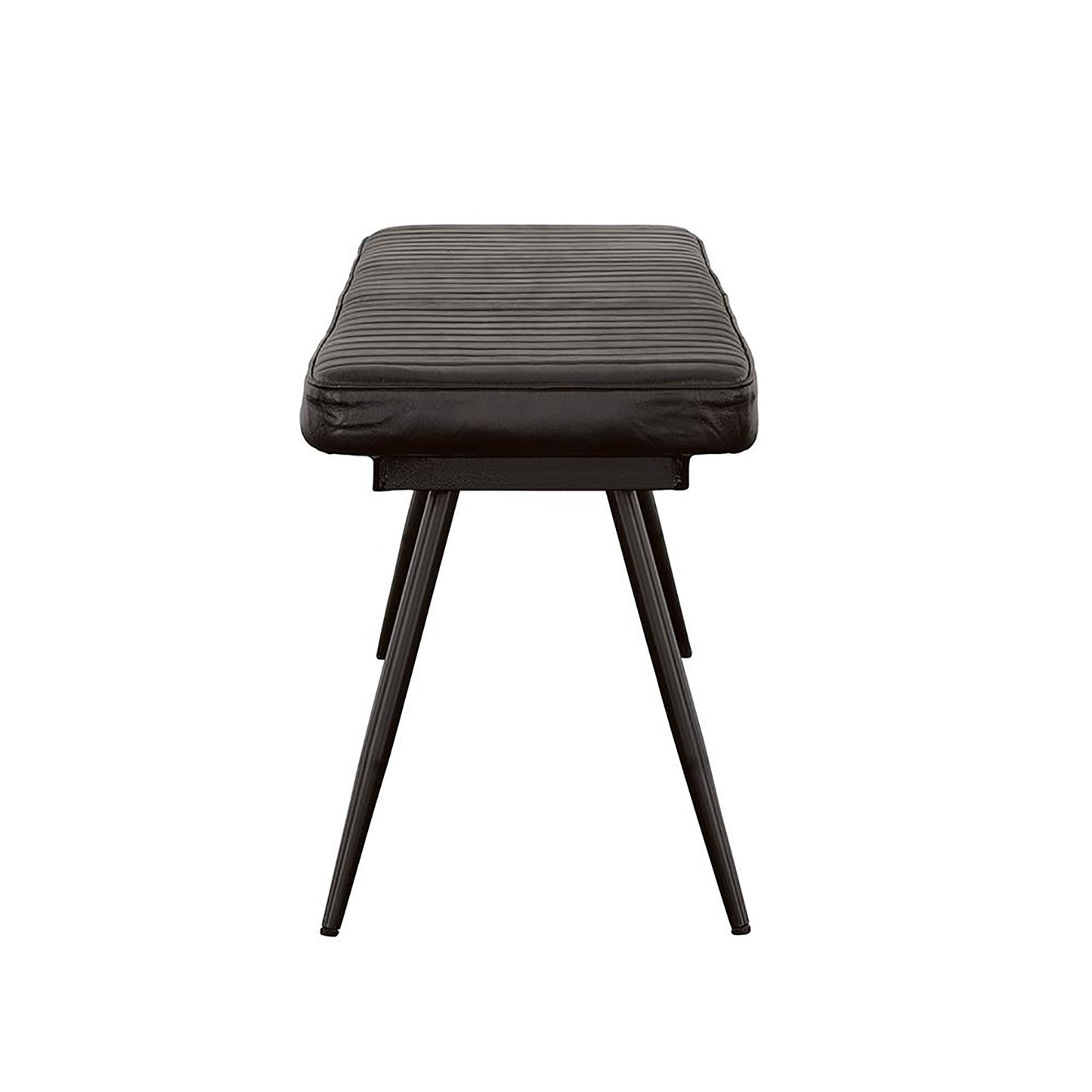 Black Tufted Cushion Side Bench