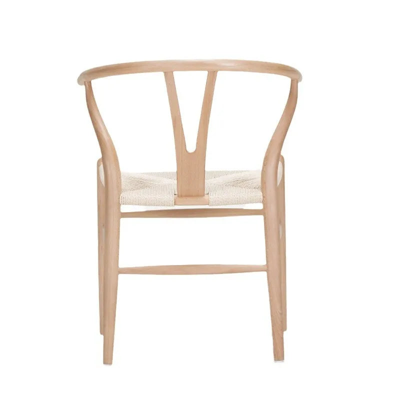 Birch Wood Dining Chair Woven Cane Seat
