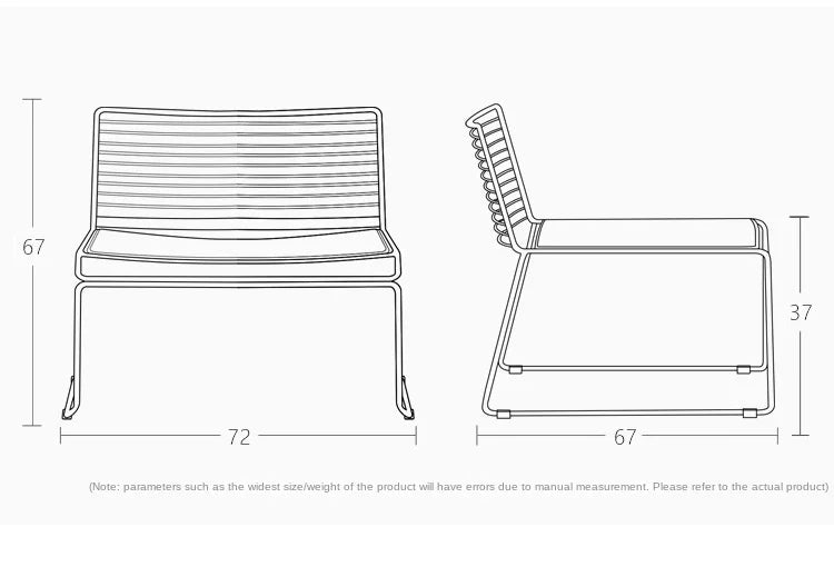 Leisure Chair With Linear Back and Seat