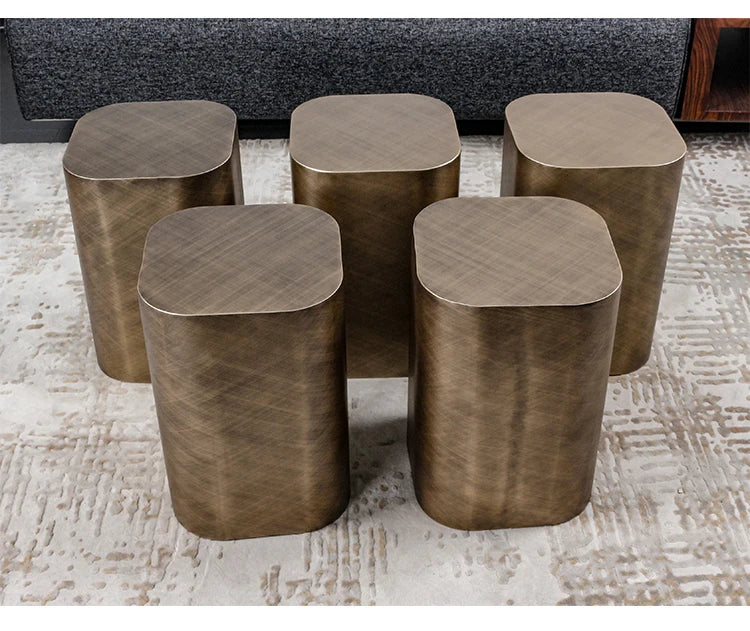Metal side table