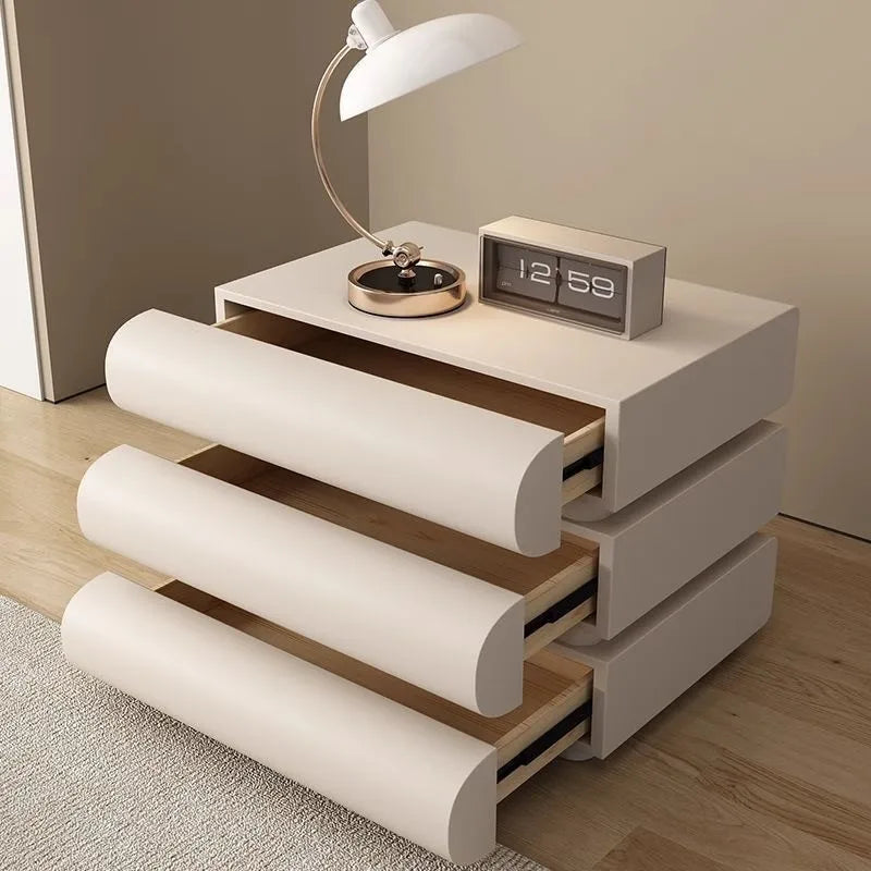 X&D Light Luxury Solid Wood Bedside Table