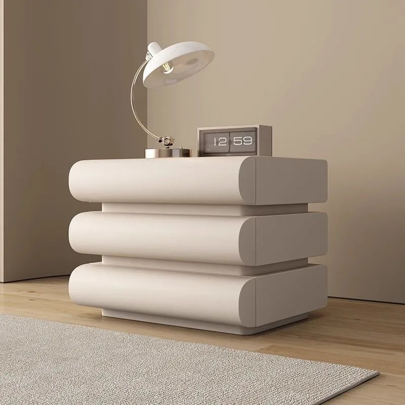 X&D Light Luxury Solid Wood Bedside Table