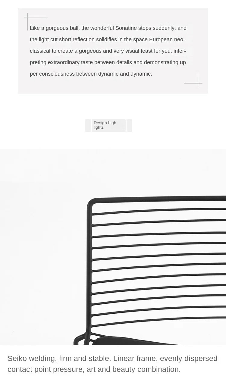 Leisure Chair With Linear Back and Seat