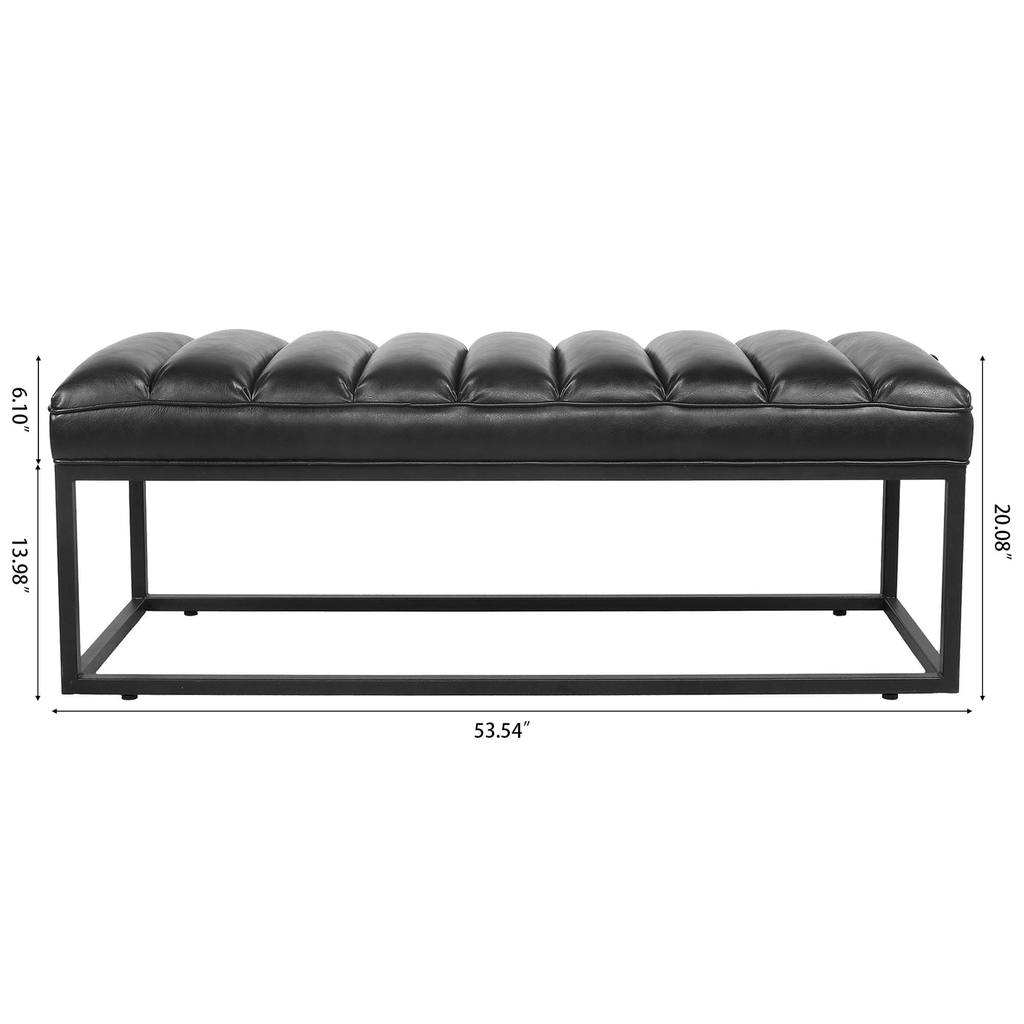 Metal Base Upholstered Bench For Bedroom For Entryway - As Pic