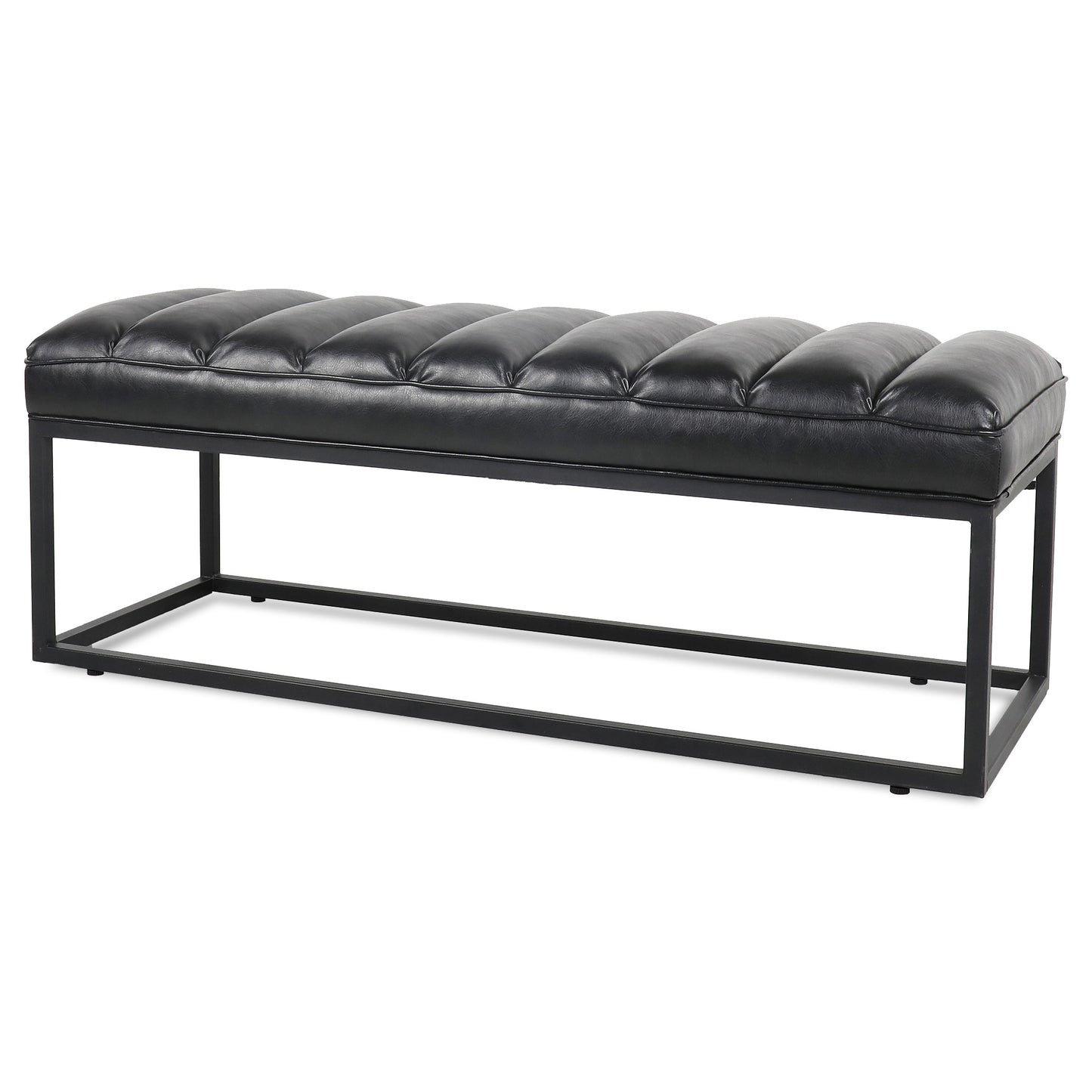 Metal Base Upholstered Bench For Bedroom For Entryway - As Pic