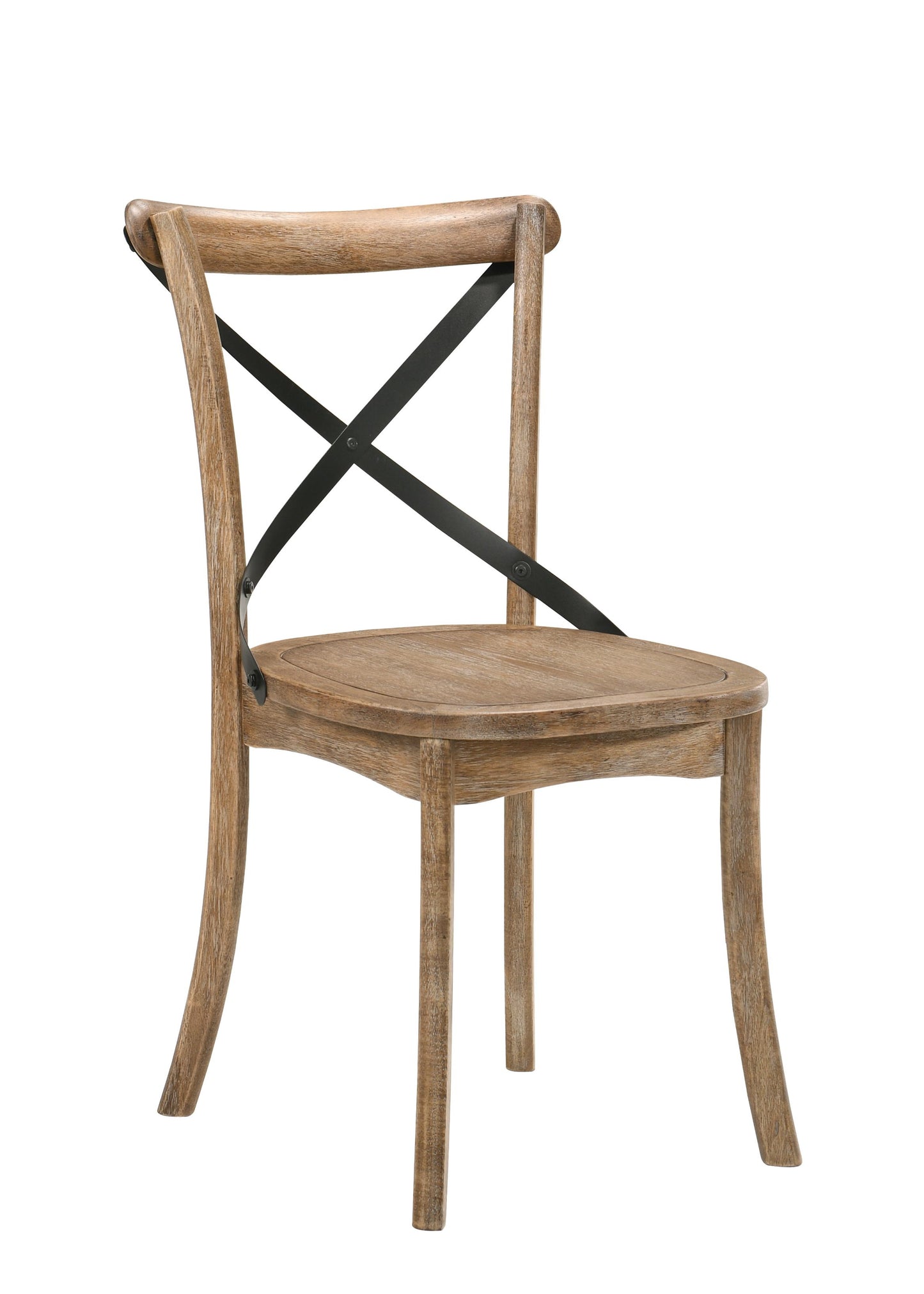 Acme Kendric Side Chair (set-2), Rustic Oak 71777 - As Pic