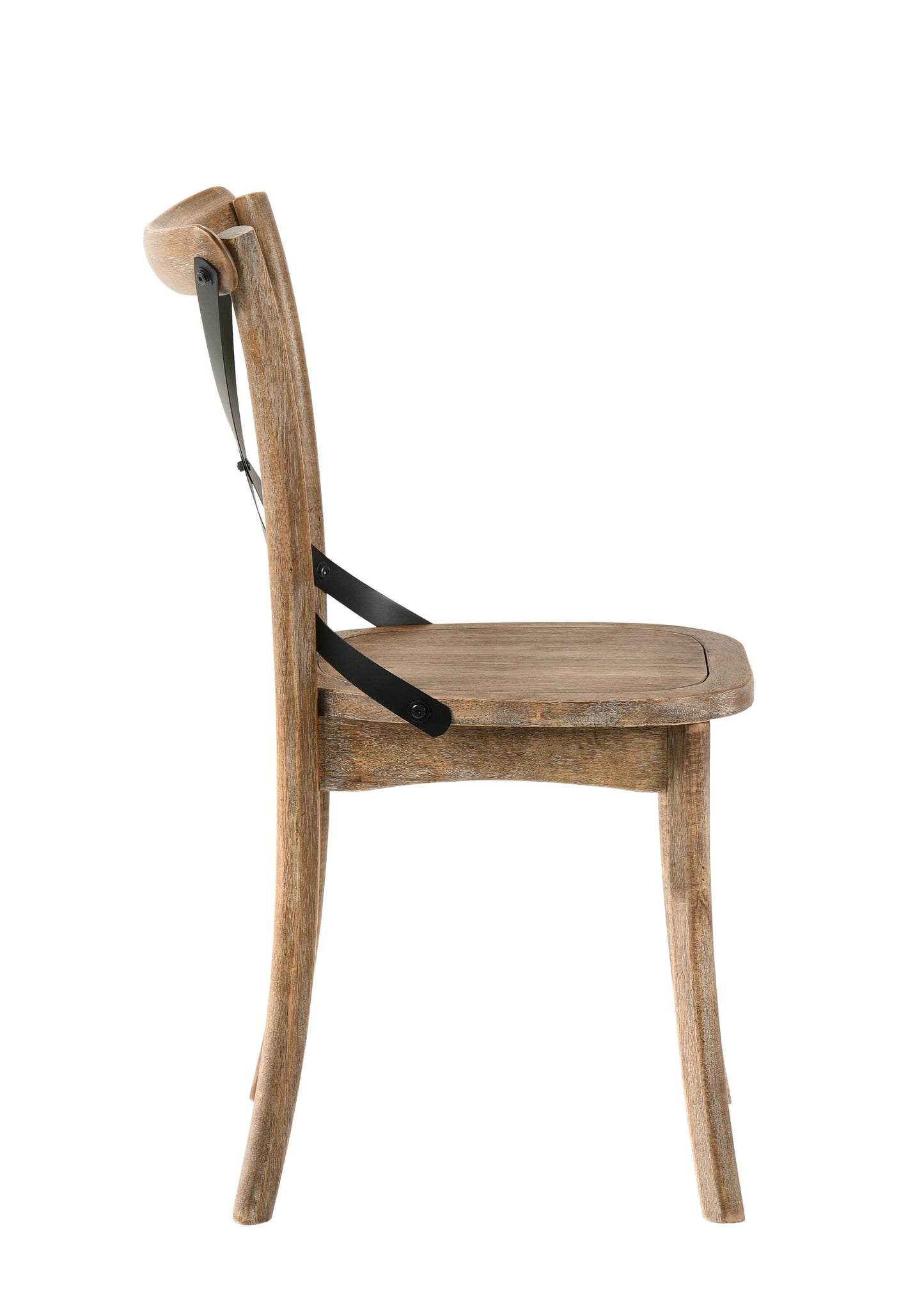 Acme Kendric Side Chair (set-2), Rustic Oak 71777 - As Pic