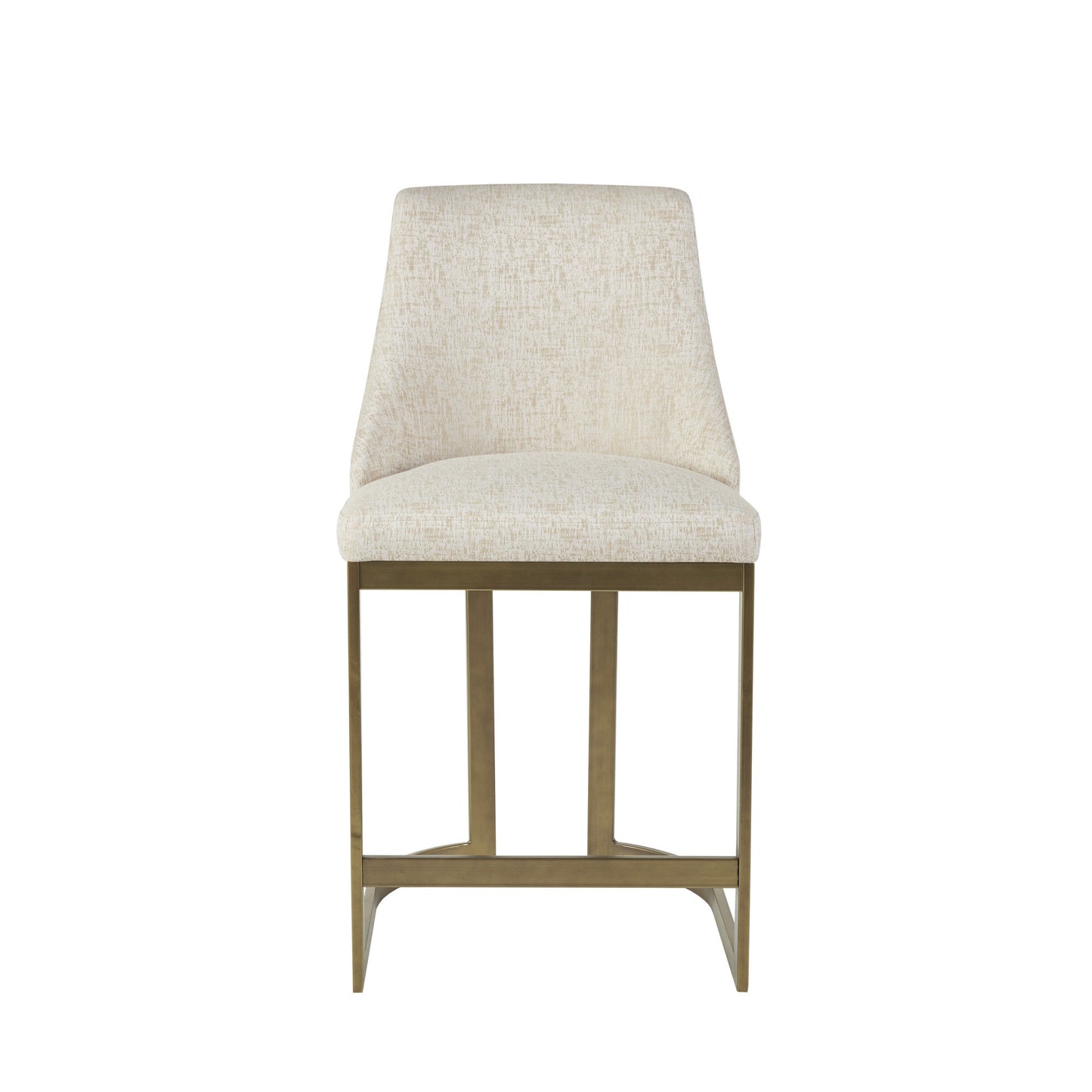 Upholstered Counter Stool With Metal Base