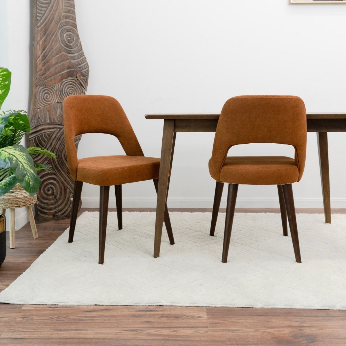 Juliana Mid Century Modern Upholstered Dining Chair (set Of 2) - As Pic