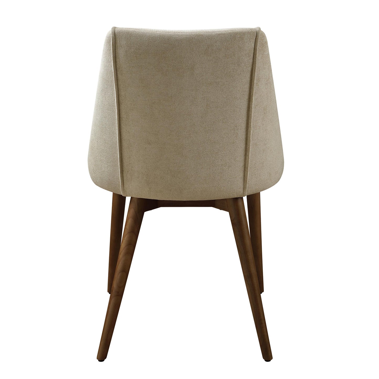 Acme Willene Side Chair Beige Fabric & Walnut - Set of 2