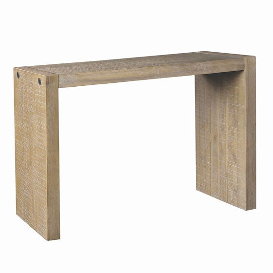 Console Table Natural Wire Brushed Distressed