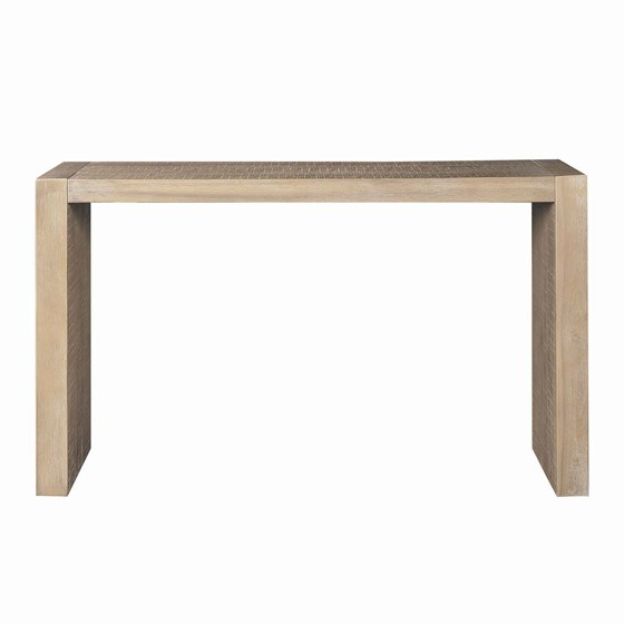 Console Table Natural Wire Brushed Distressed