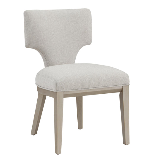 Ivory And Champagne Side Chair With Padded Seat (set Of 2) - As Pic