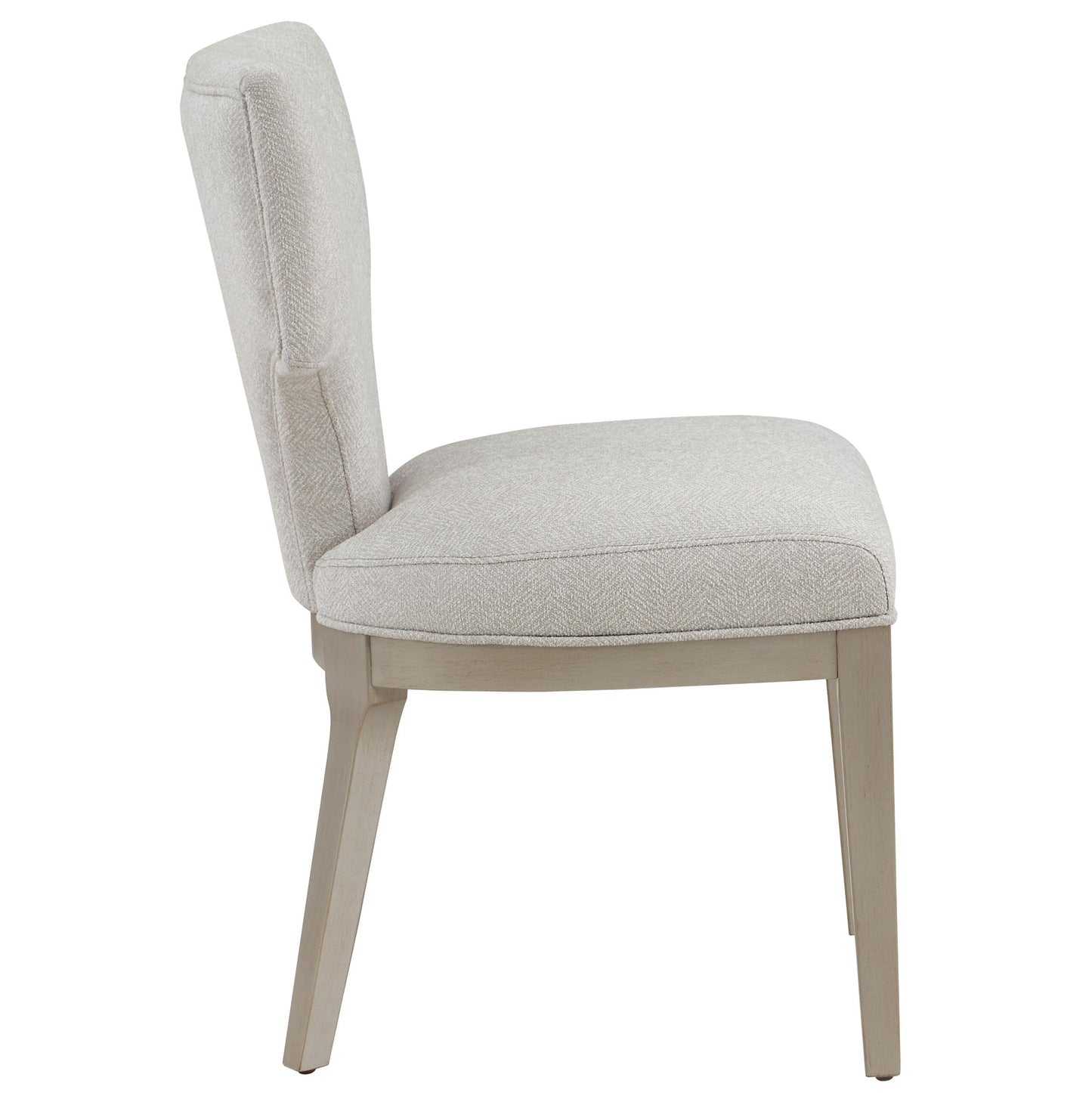 Ivory And Champagne Side Chair With Padded Seat (set Of 2) - As Pic