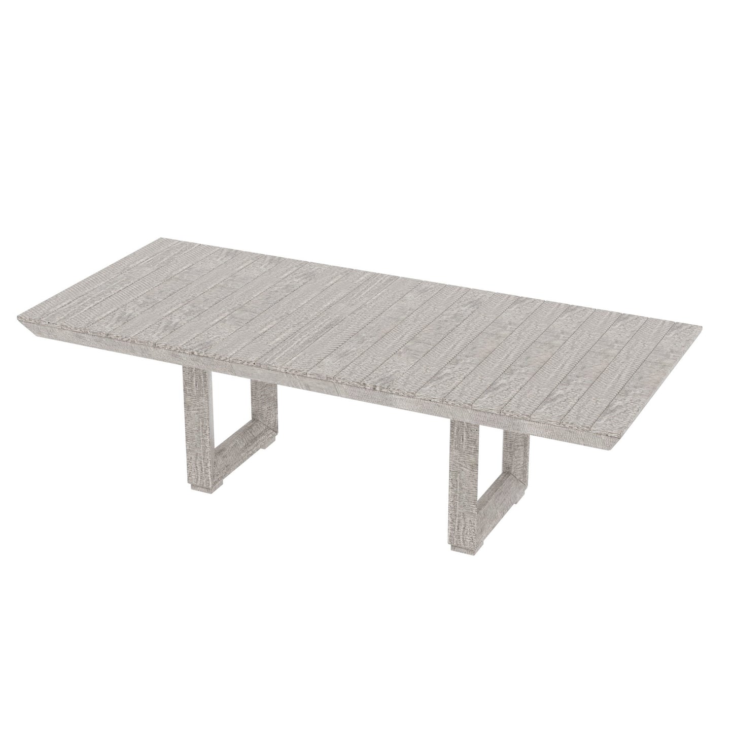 98" Rectangular Dining Table Stretchable Farmhouse Dining Table For Dining Room, Home Office Gray - As Pic