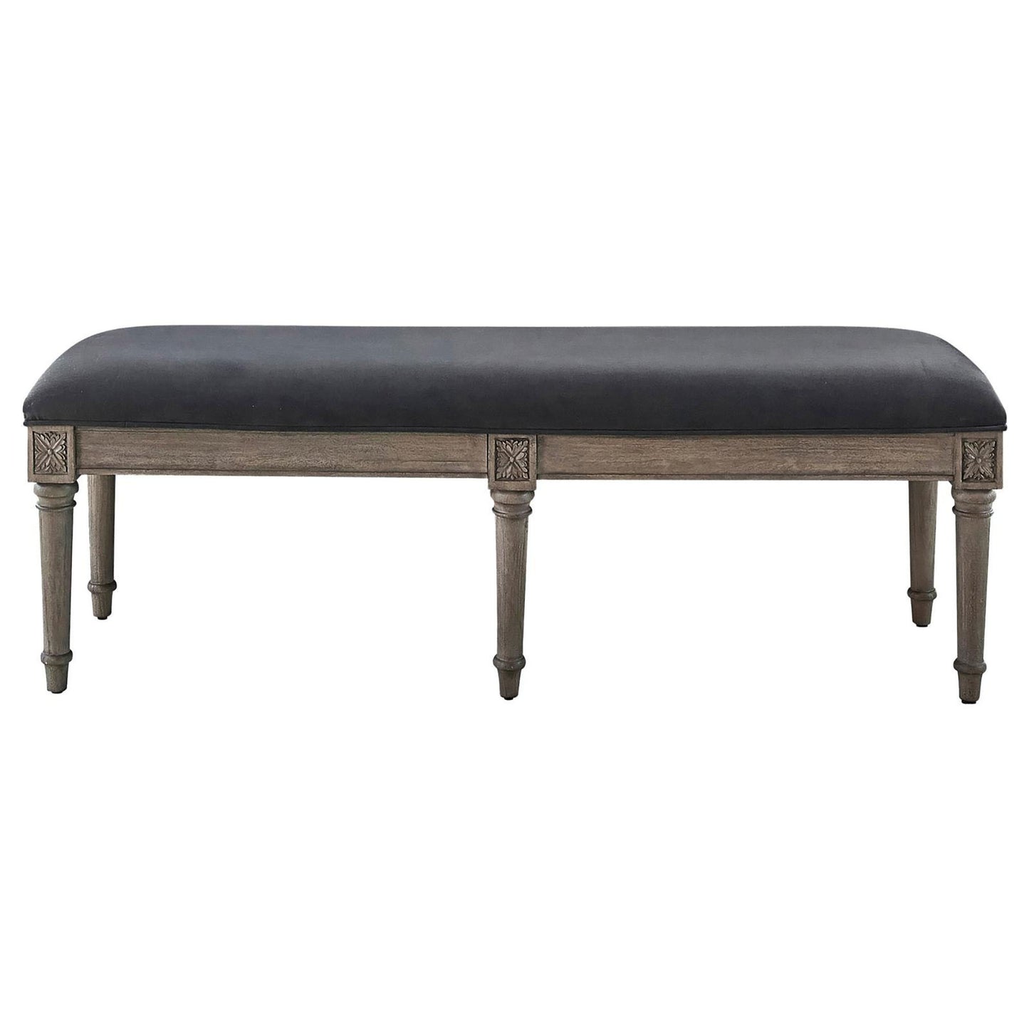 Chacoal Grey Upholstered Bench