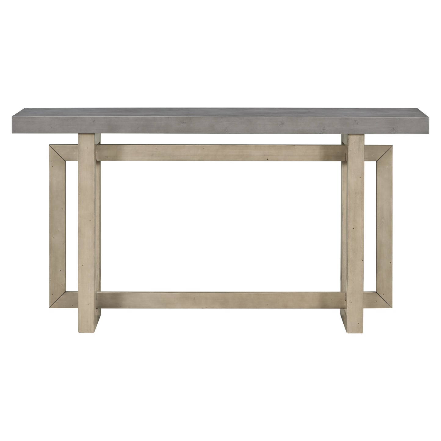 U_style Contemporary Console Table With Wood Top, Extra Long Entryway Table For Entryway, Hallway, Living Room, Foyer, Corridor - As Pic