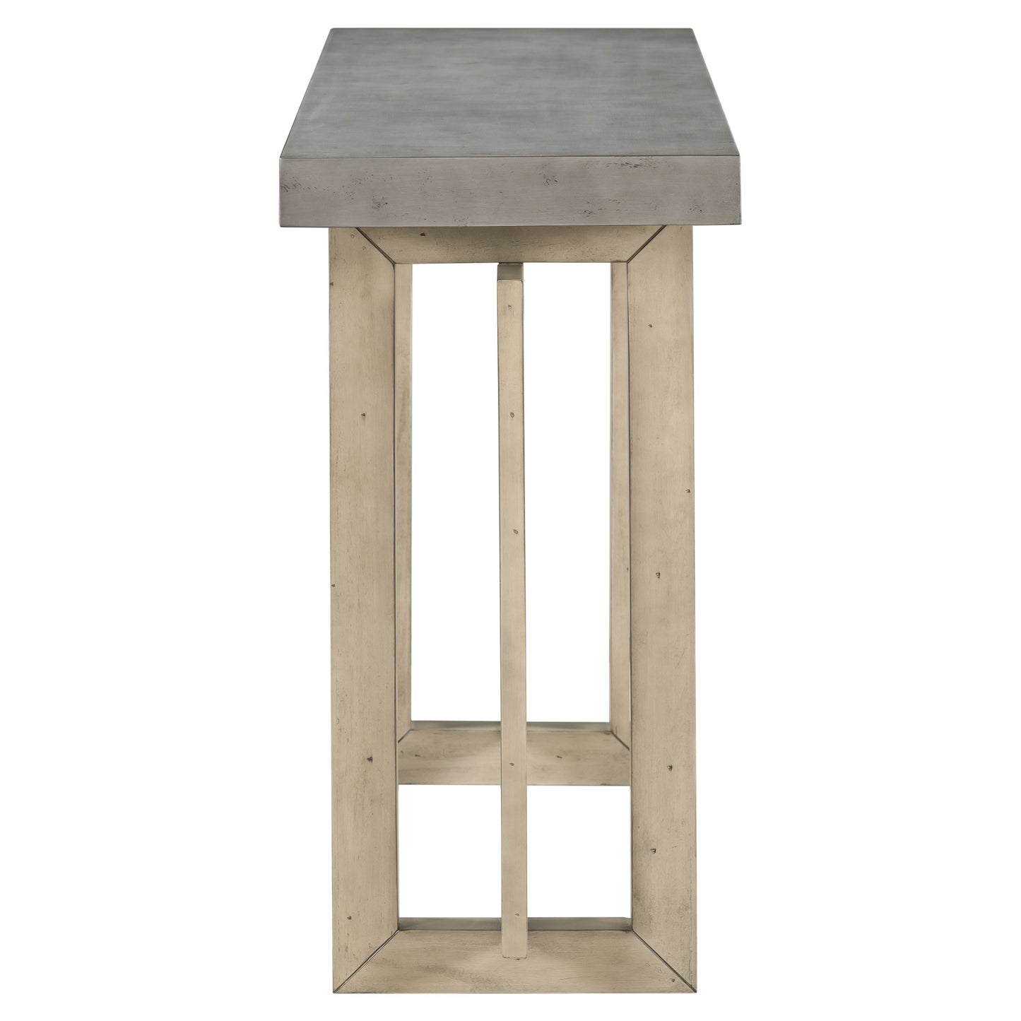 U_style Contemporary Console Table With Wood Top, Extra Long Entryway Table For Entryway, Hallway, Living Room, Foyer, Corridor - As Pic