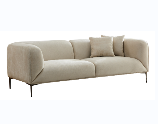 Wks2b Beige Sofa Can Be Placed In The Studio, Living Room, Attic Multiple Scenes, Modern Style Simple Fashion, Size 89.37* 35.43* High 28.74 Inches - As Pic