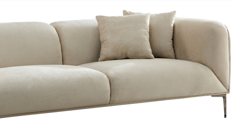 Wks2b Beige Sofa Can Be Placed In The Studio, Living Room, Attic Multiple Scenes, Modern Style Simple Fashion, Size 89.37* 35.43* High 28.74 Inches - As Pic