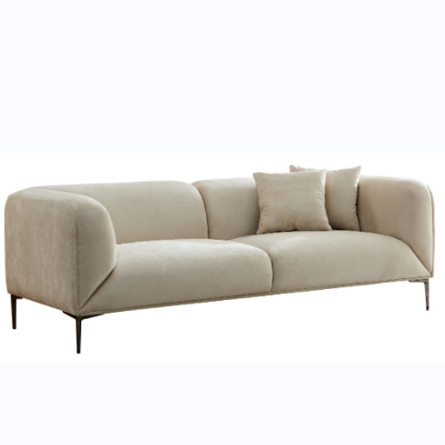 Wks2b Beige Sofa Can Be Placed In The Studio, Living Room, Attic Multiple Scenes, Modern Style Simple Fashion, Size 89.37* 35.43* High 28.74 Inches - As Pic