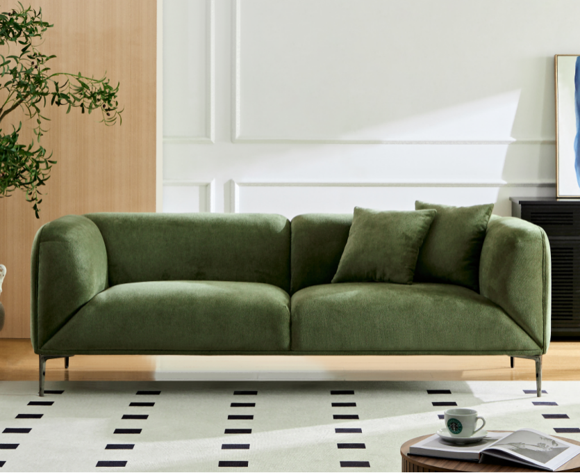 Wks2g Green Sofa Can Be Placed In The Studio, Living Room, Attic Multiple Scenes, Style Modern Simple Fashion, Size 89.37* 35.43* High 28.74 Inches - As Pic