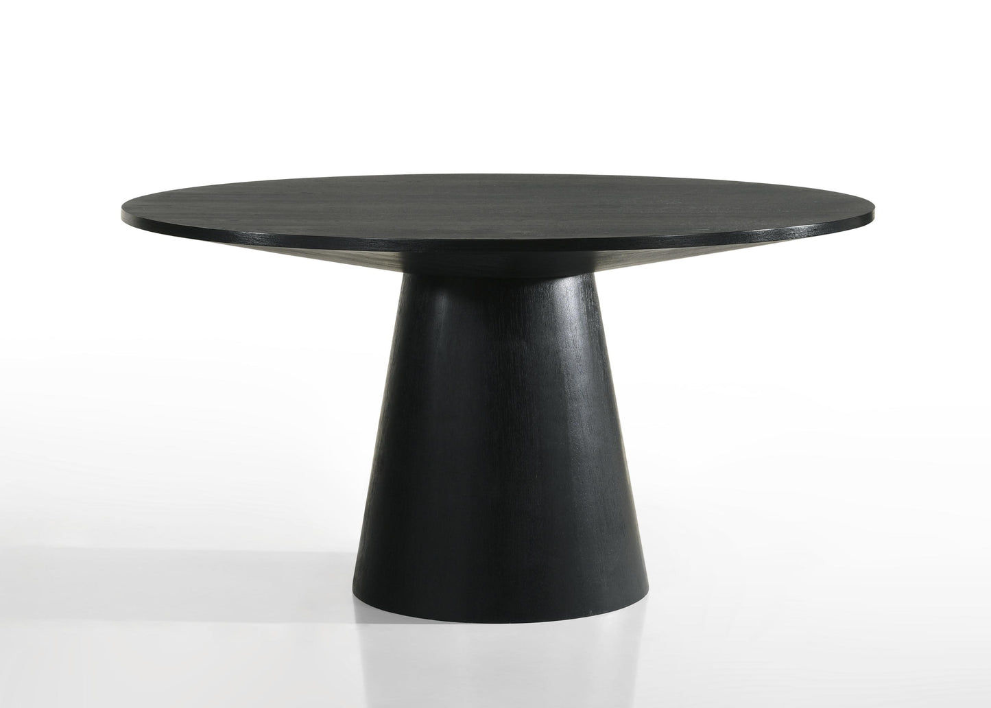 Jasper Ebony Black 59" Wide Contemporary Round Dining Table - As Pic