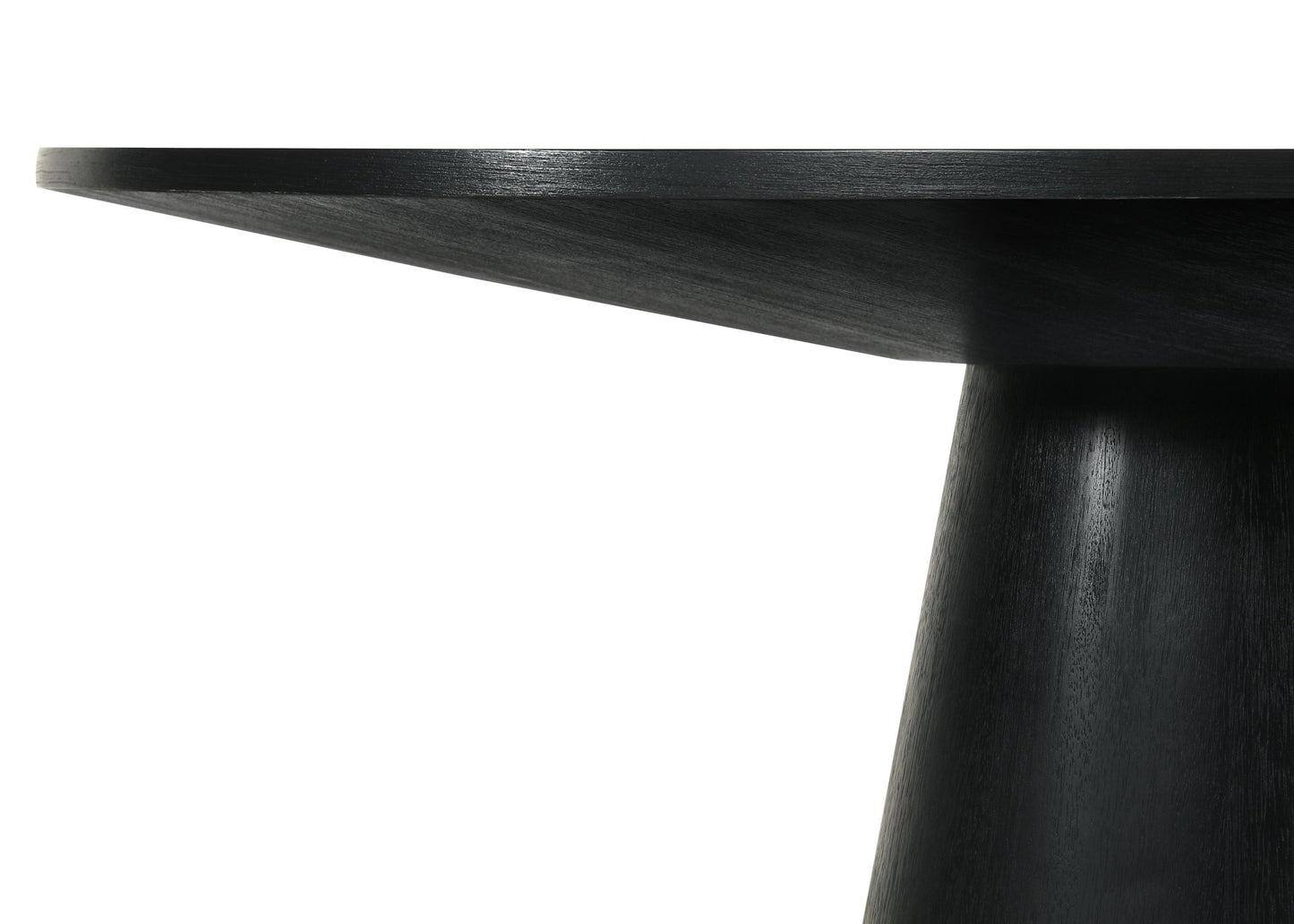 Jasper Ebony Black 59" Wide Contemporary Round Dining Table - As Pic