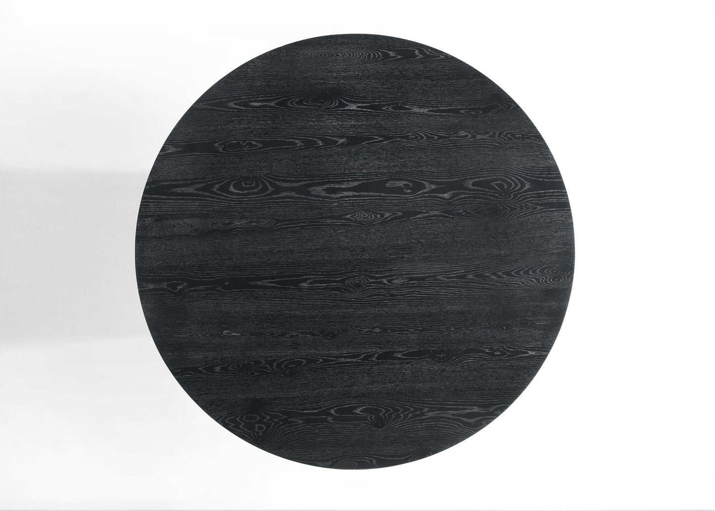 Jasper Ebony Black 59" Wide Contemporary Round Dining Table - As Pic