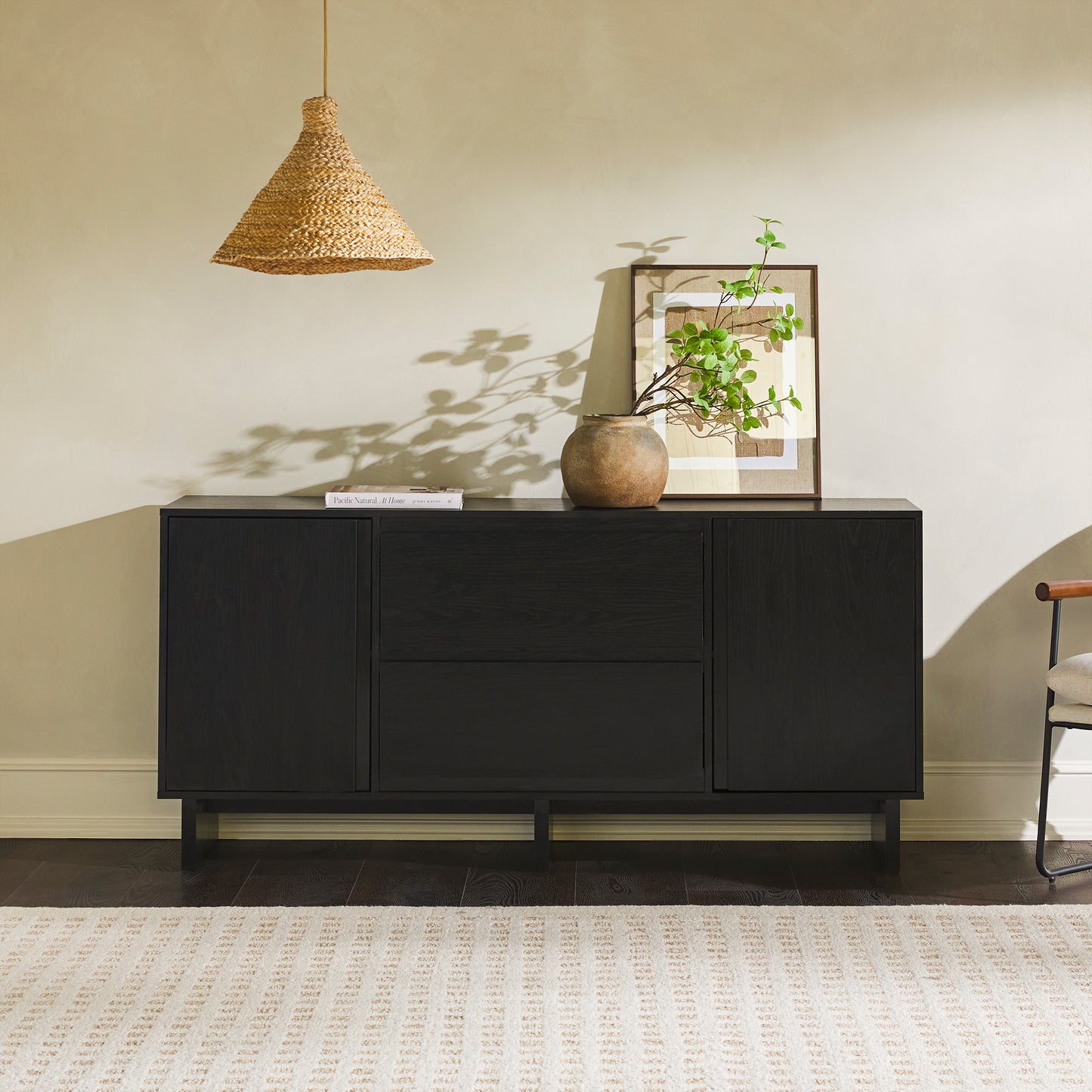 Scandi Sideboard With Beveled Drawers