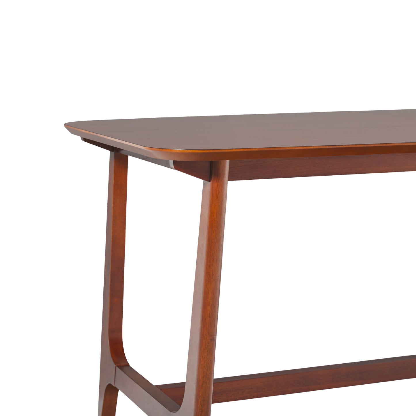 Mid-century 10015" Modern Dining Table With Trestle Base, Walnut Veneer - As Pic