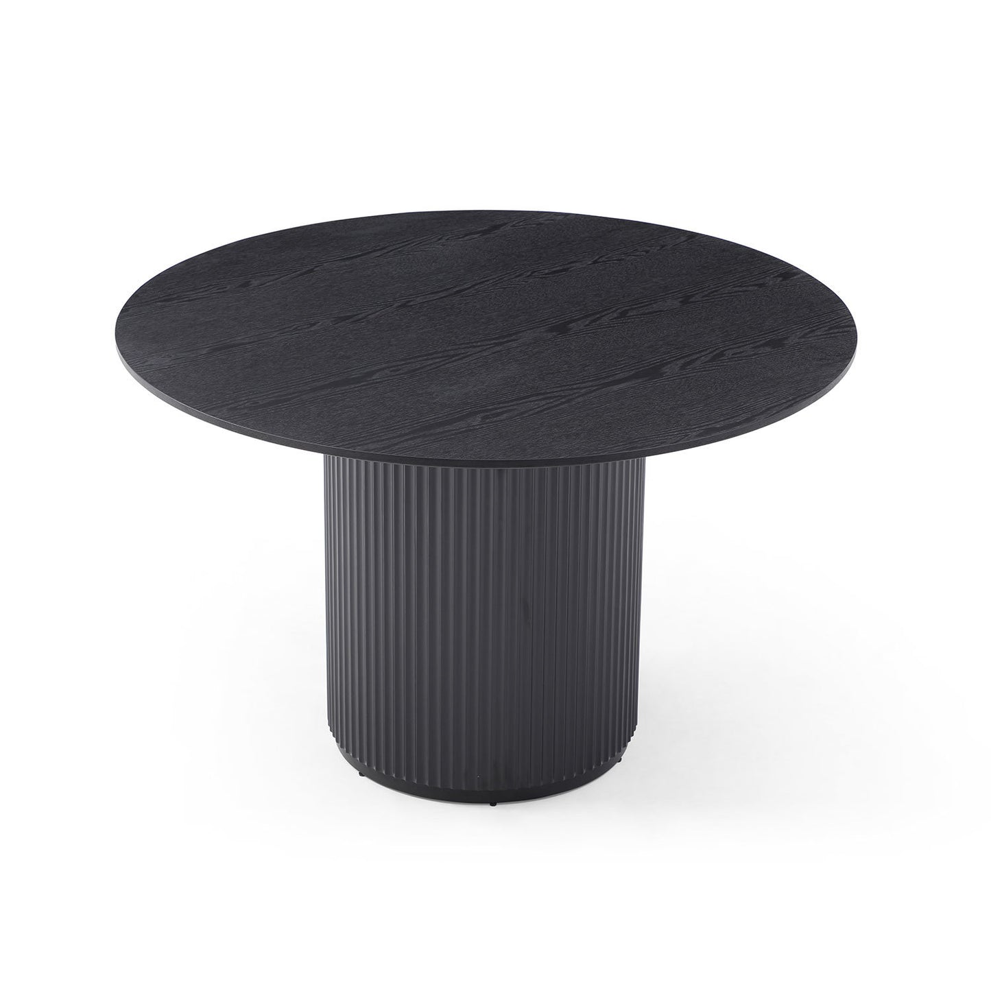 Black Round Handcraft Pedestal Dining Room Table