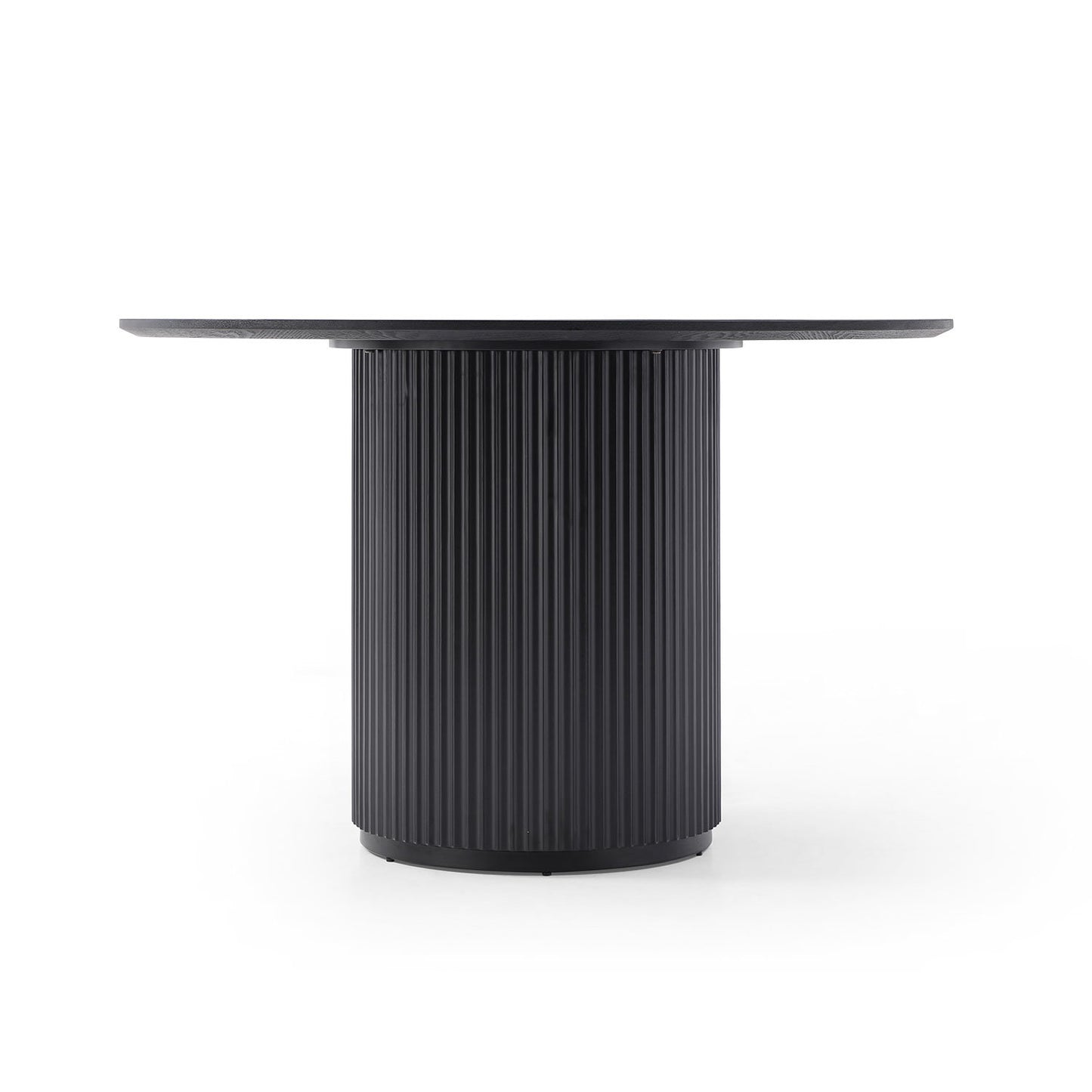 Black Round Handcraft Pedestal Dining Room Table