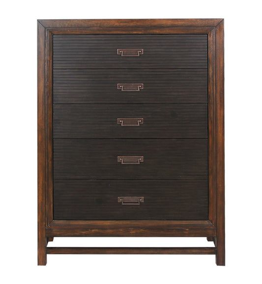 Bridgevine Home Branson 5-drawer Chest, No Assembly Required, Two-tone Finish - As Pic