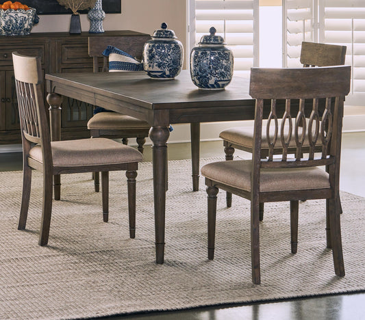 Bridgevine Home Middleton 72 Inch Dining Table, Extends To 90 Inches, Vintage Hazel Finish