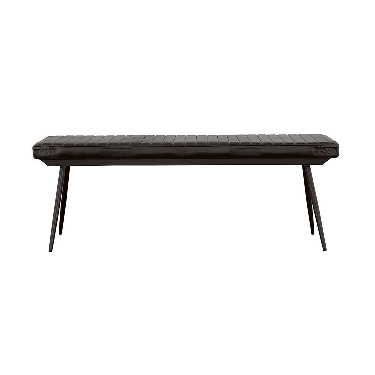 Espresso And Black Tufted Cushion Side Bench - As Pic