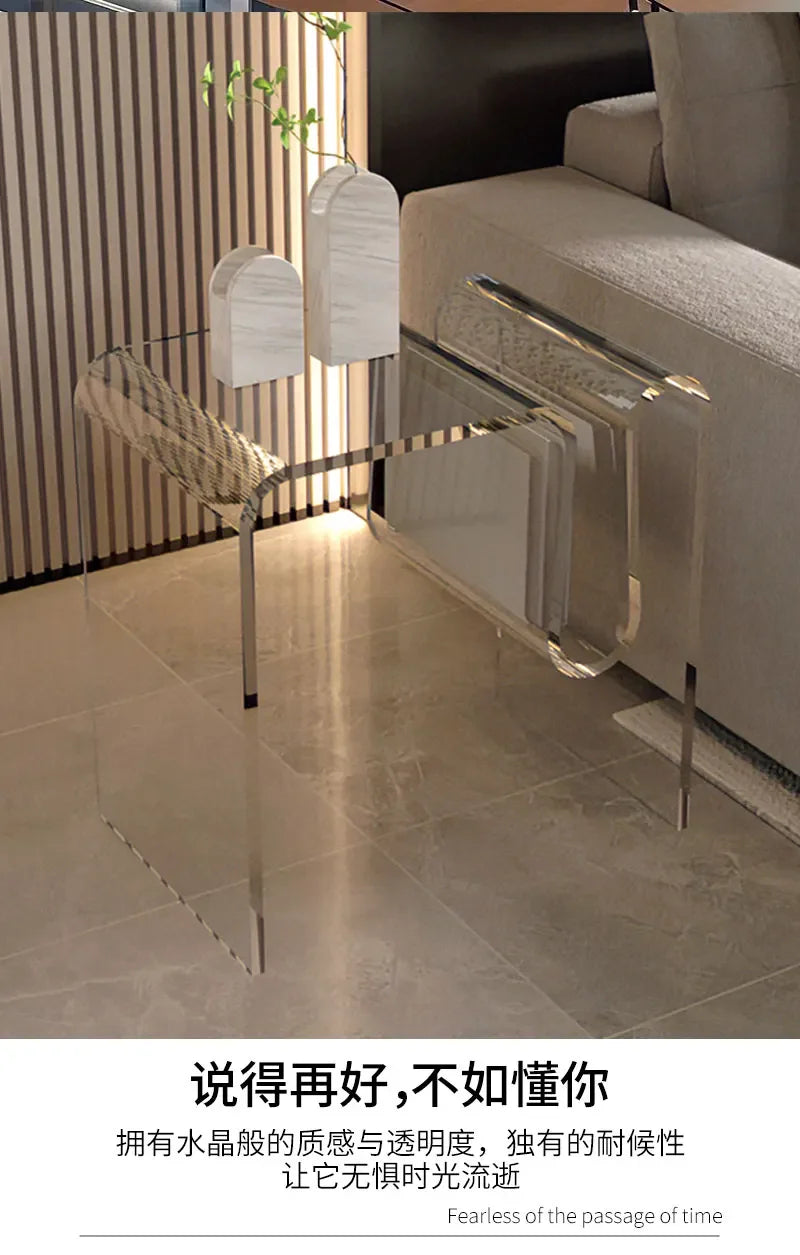 Transparent Acrylic Sofa Side Table