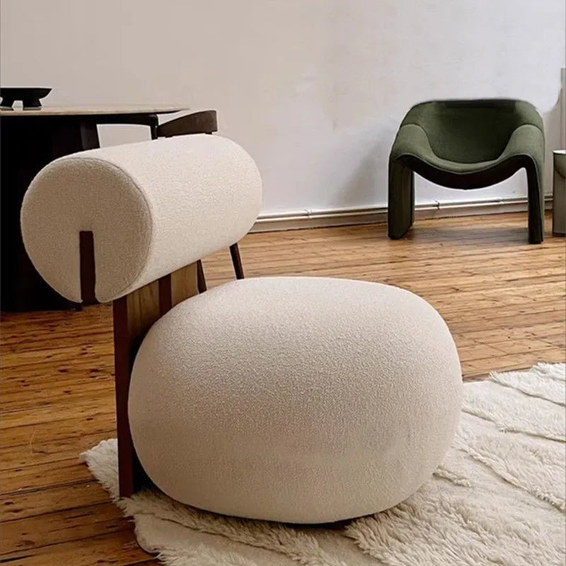 Abstract Woolen Velvet Leisure Chair